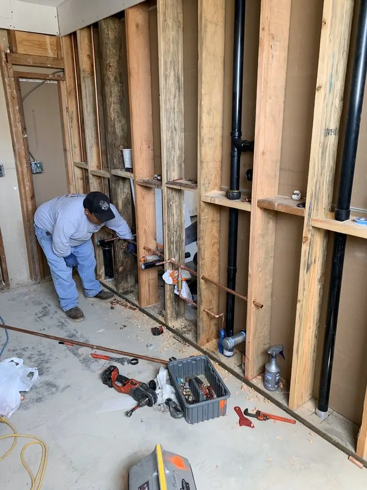 Commercial rough-in plumbing for Gas Line Repair in North Oakwood